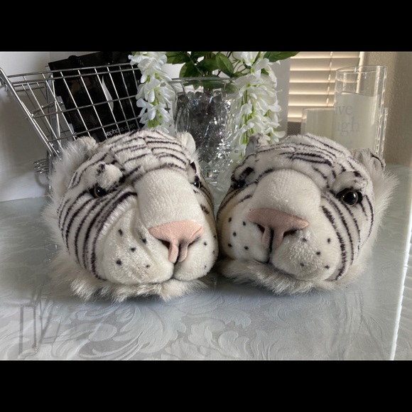 white tiger slippers